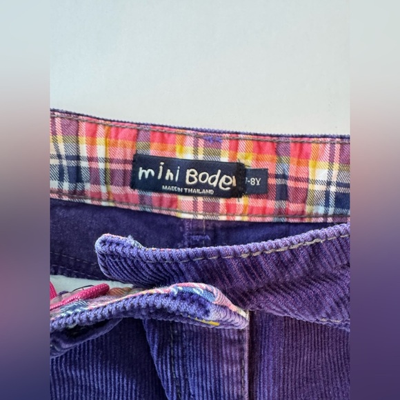Mini Boden Girls Purple Corduroy Apple Skirt Size 7-8Y - Picture 3 of 4